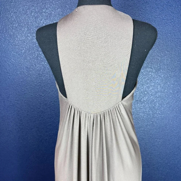 Tibi Greige (gray/beige) V-Neck Sleeveless Maxi Dress, Size Small - Picture 6 of 9